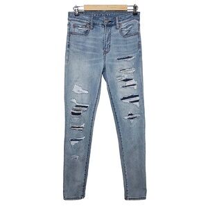 American Eagle Outfitters Nex(T) Level Stretch Tapered High Rise Blue Jegging 8R